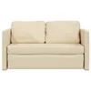 vidaXL Bodensofa mit Schlaffunktion Creme 112x174x55 cm Produktbild-Vorschau 5