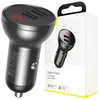 Baseus adowarka samochodowa 2x USB 4,8A 24W z LCD szary Podgląd zdjęcia produktu 5