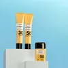 Three Lierac Sunissime sunscreen products are displayed on white blocks against a light blue background. Produktbild-Vorschau