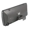 The back of a gray electric heater with a mounting bracket. Náhled obrázku produktu