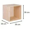 Cubo scaffale "Modulable", 36 x 36 x 30 cm, legno massello Anteprima dell’immagine prodotto 4