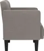 vidaXL Zweisitzer-Sofa Taupe 111 cm Stoff Produktbild-Vorschau 4