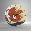 Wanduhr - Rund - Glasuhr - Reiher Sonne Meer - 30x30cm - Produktbild-Vorschau 3