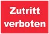Zutritt verboten Schild weiß-rot A2 (420x594mm) Produktbild-Vorschau 1