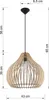 Lampada a sospensione APRILLA in legno 1xE27 15W legna Anteprima dell’immagine prodotto 24