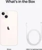 An image showing the contents of an Apple iPhone box, including the phone and a charging cable. Produktbild-Vorschau
