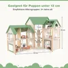 Domeček pro panenky COSTWAY se zelenou střechou a 36 Náhled obrázku produktu 7
