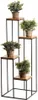 Howhomely Sgabello per fiori in metallo nero 110 cm - Anteprima dell’immagine prodotto 1