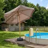 Sekey Balkonschirm 200 cm Ø Holzoptik, Knickbar, Stabiler Produktbild-Vorschau 12