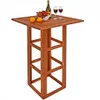 CASARIA® Stehtisch Holz 110 cm Hoch 75 x 75 cm Eckig Massiv Produktbild-Vorschau 12