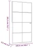 vidaXL Drzwi wewnętrzne czarne 102x201,5 cm szkło hartowane Podgląd zdjęcia produktu 5