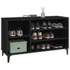 vidaXL Portascarpe nero 102x36x60 cm Materiale a base di Anteprima dell’immagine prodotto 4