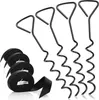 COM-FOUR® 8-teiliges Zeltbodenanker Set mit Spanngurt – Produktbild-Vorschau 1