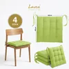 Lavea® Sitzkissen 40x40 cm - 4er Set,  mit Stoffbändern – Produktbild-Vorschau 2
