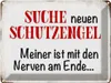 vianmo Blechschild 30x40 cm suche neuen Schutzengel Spruch Produktbild-Vorschau 1