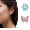 Kinder Ohrringe Set – Blau Schmetterling & Blume Ohrstecker für kleine Mädchen Produktbild-Vorschau
