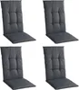 Gartenstuhlauflagen - Dunkelgrau - Hochlehner - 4er Set Produktbild-Vorschau 1