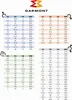 A Garmont shoe size chart displaying men's, women's, and children's sizes in US, EU, UK, and MM measurements. Produktbild-Vorschau