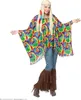 Psychedelischer Hippie Poncho mit Stirnband - 70er Jahre Produktbild-Vorschau 2