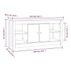 The Living Store TV-Schrank Grau 103x36,5x52 cm Massivholz Produktbild-Vorschau 7