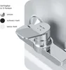 A close-up view of a chrome shower faucet with color options listed. Produktbild-Vorschau