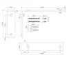 Schwarze L-Winkelhalterung für Möbelregal 200 x 130 x 38 Produktbild-Vorschau 2