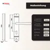 A technical drawing and measurement guide for a door handle. Produktbild-Vorschau