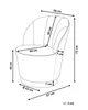 BELIANI Sessel Hellbeige Samtstoff Metall Runder Form Produktbild-Vorschau 3