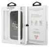 A product packaging for a Guess iPhone case, showing the case inside the packaging and information on the side. Podgląd zdjęcia produktu