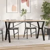 vidaXL Esstisch Y-Gestell 140x80x75,5 cm Massivholz Kiefer Produktbild-Vorschau 2