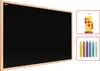 Schwarze magnetische Kreidetafel mit Naturholzrahmen Produktbild-Vorschau 9