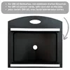 A black wooden board with a cut-out oval at the top and two white strips with visible screws. There is a circular cutout in the center of the board. Text is present in a gray box at the top. Náhľad obrázku produktu