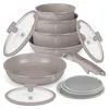 A set of cookware is arranged on a white background. Podgląd zdjęcia produktu