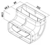 Naber P-RBV 150 mm tubo piatto curvo verticale 90°, Anteprima dell’immagine prodotto 2