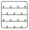 A black metal wall-mounted coat rack with multiple hooks. Produktbild-Vorschau