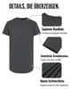 Mivaro Herren T-Shirt extra lang Anthrazit XXL - Longshirt Produktbild-Vorschau 4