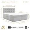 AX LIVING Boxspringbett Galata 140x200 Beige mit Topper Produktbild-Vorschau 7