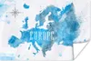 MuchoWow® Poster Aquarell - Karte - Europa 60x40 cm - Produktbild-Vorschau 1