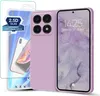 A purple phone case and screen protector are displayed together. Produktbild-Vorschau