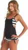 Stylové černé tankini s výstřihem, plavky do bazénu Stylové Náhled obrázku produktu 5