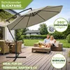 tillvex parasol brązowy Ø 300 cm parasol wiszący parasol Podgląd zdjęcia produktu 6