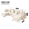 Merax Modulares U-/L Ecksofa, 6-Sitzer mit 2 Hockern, LED Produktbild-Vorschau 7
