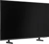 A black Samsung television with a stand is shown from a side angle on a white background. Produktbild-Vorschau
