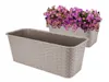Pot de balcon en rotin caramel 40 cm Voir les images du produit 3