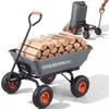 Chariot de transport VEVOR, diable de jardin avec cadre en Voir les images du produit 2