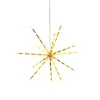 A starburst-shaped LED light fixture hangs against a white background. Produktbild-Vorschau