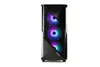 A black gaming PC case with RGB fans is shown against a white background. Produktbild-Vorschau