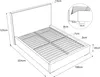 A technical drawing of a bed frame with dimensions indicated. Produktbild-Vorschau