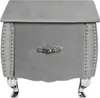 Eleganter Nachttisch EXTRAVAGANCIA 47cm silbergrau Samt Produktbild-Vorschau 10