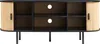 A media console with two doors and open shelving. Produktbild-Vorschau